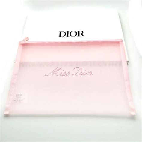 miss dior large pouch|DIOR Bag Pink Miss Dior Large Mesh Pouch NEW with BOX.